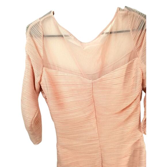 BCBGMAXAZRIA Stretch Bodycon Dress | Pink | 3/4 Sleeve | Size M - Picture 3 of 7